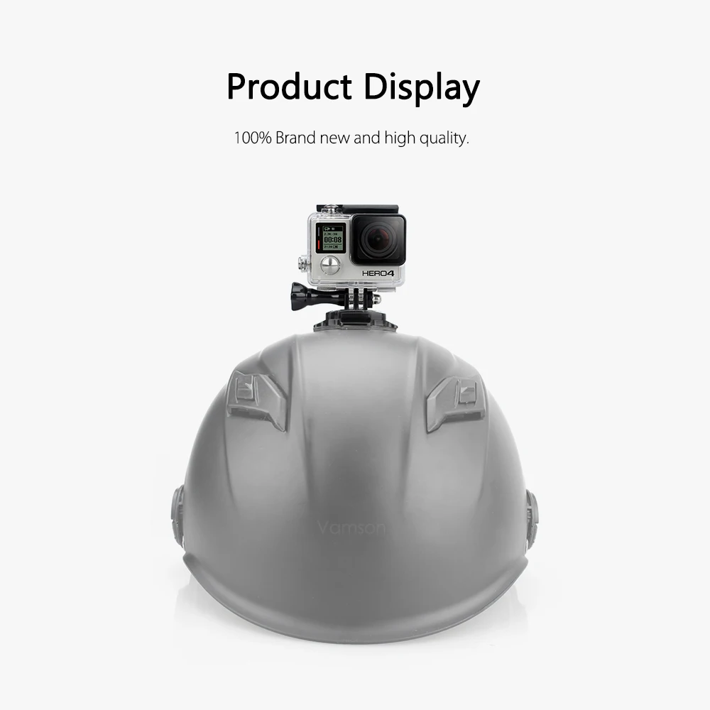 Vamson для GoPro 8 7 6 Аксессуары шлема 360 градусов вращение крепление с наклейкой Hero 5 4 3 +