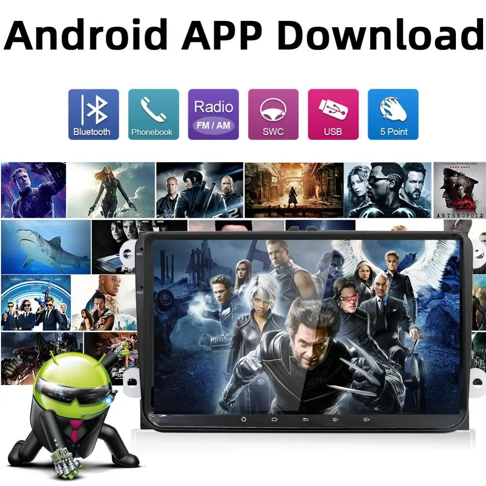 Bosion Android 10 2Din 9'⟊r Radio GPS автомобильный мультимедийный плеер для