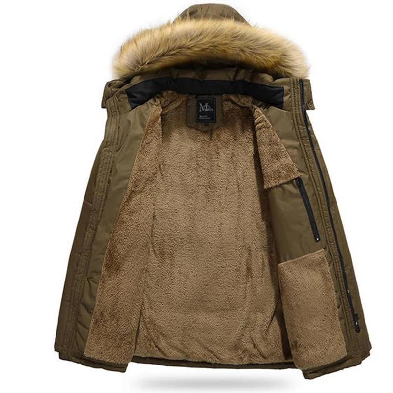Winter Men's Brand cotton dress men Fashion Coat New 2017 Warm and Terry lining in the long jacket size increase clothes M-5XL | Мужская