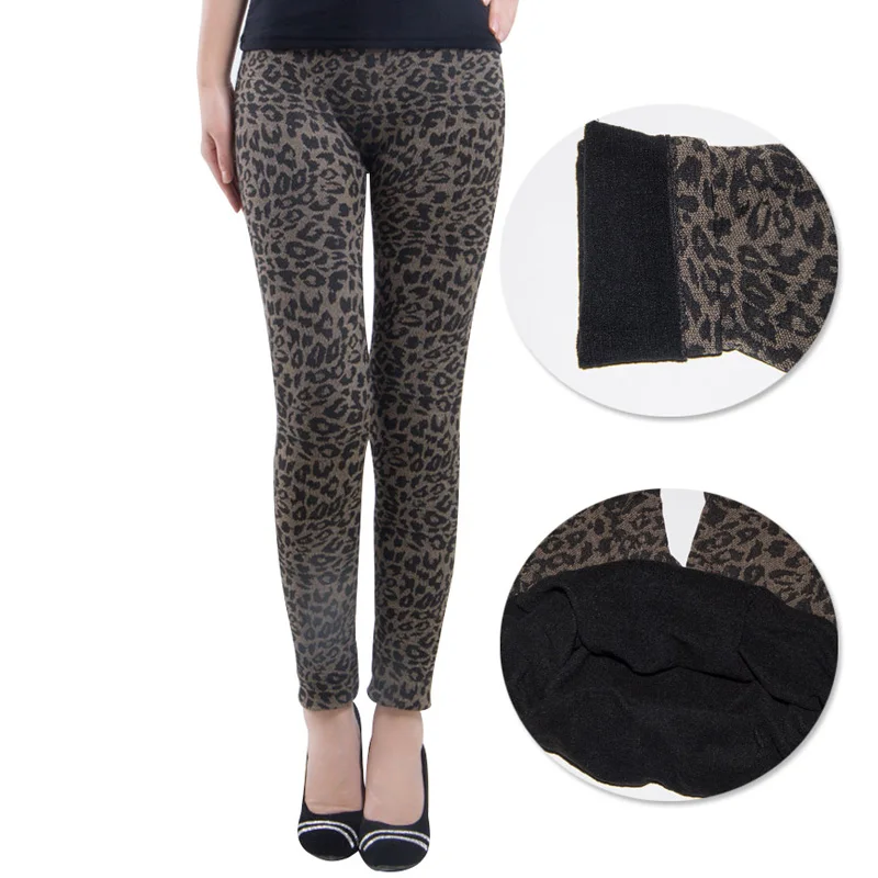 Леггинсы женские зимние с леопардовым принтом одноразмерные|leggings cotton|leggings