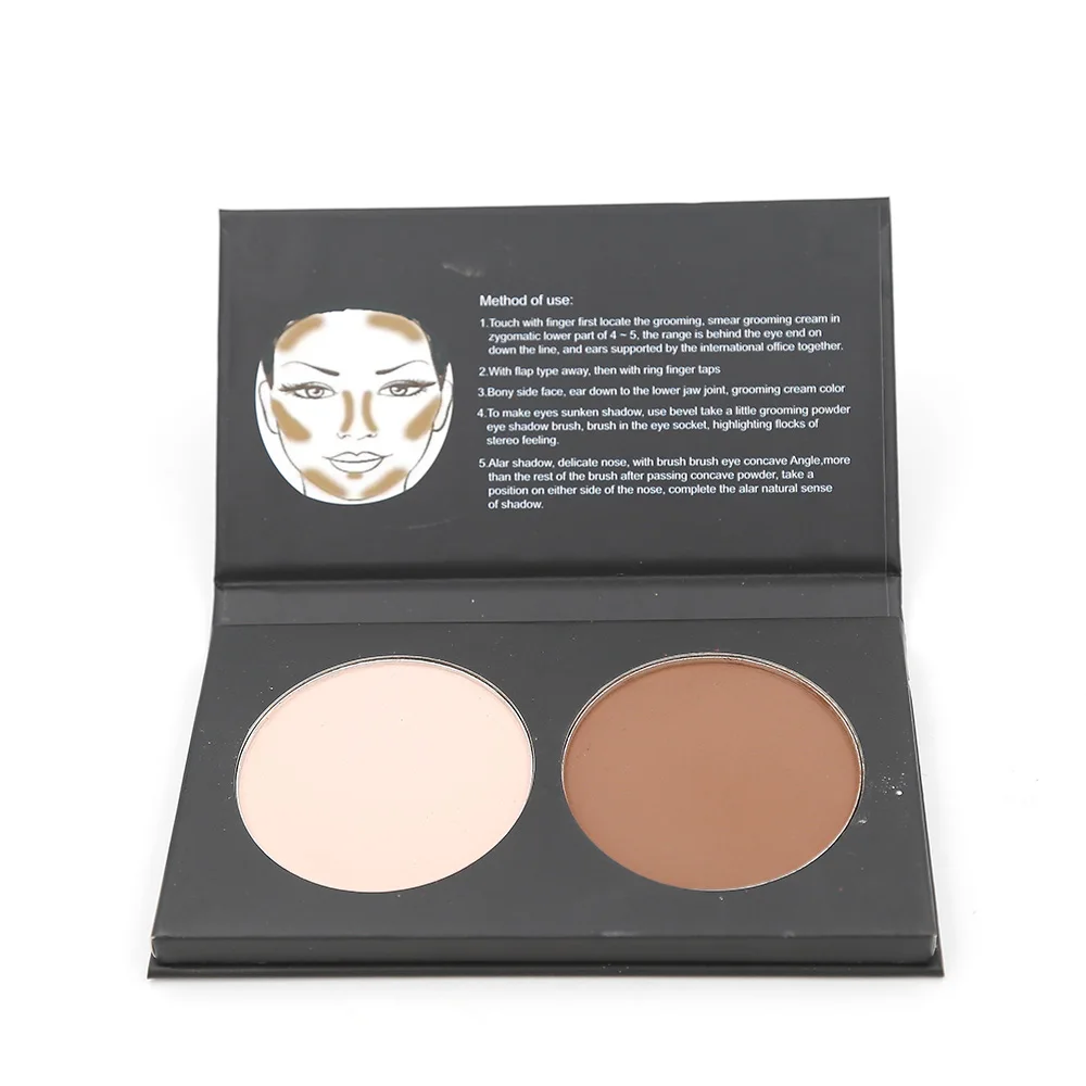 Хайлайтер для макияжа лица и бронзер 1 шт. двухцветная палитра хайлайтеров