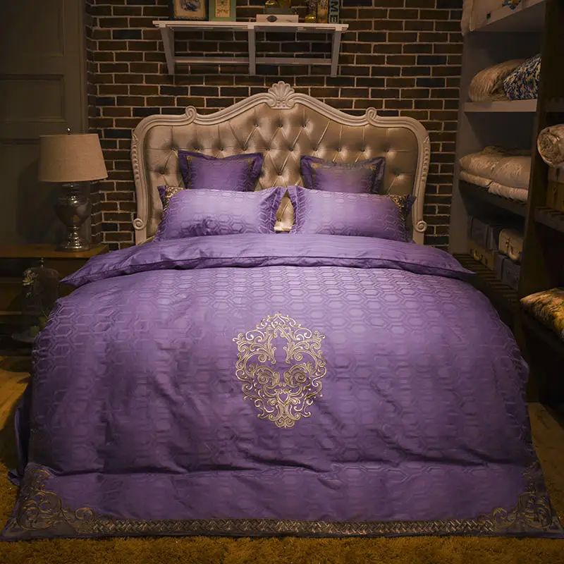 Роскошный жаккардовый Комплект постельного белья из 100% хлопка и сатина с длинным