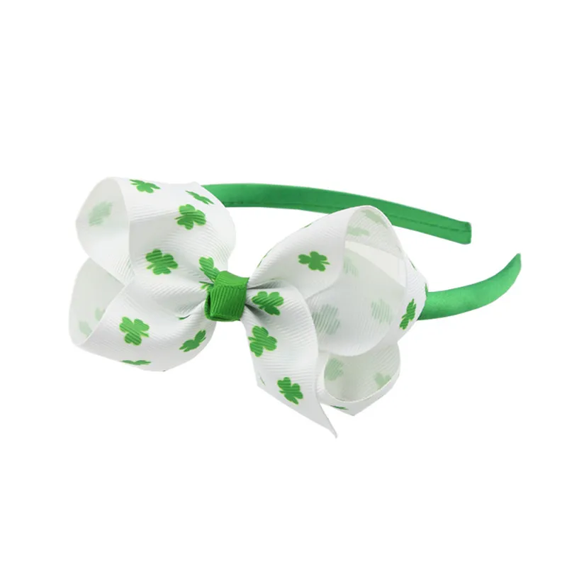 Бутик Shamrock Clover повязка для волос с принтом банты зеленый атласный комбинезон