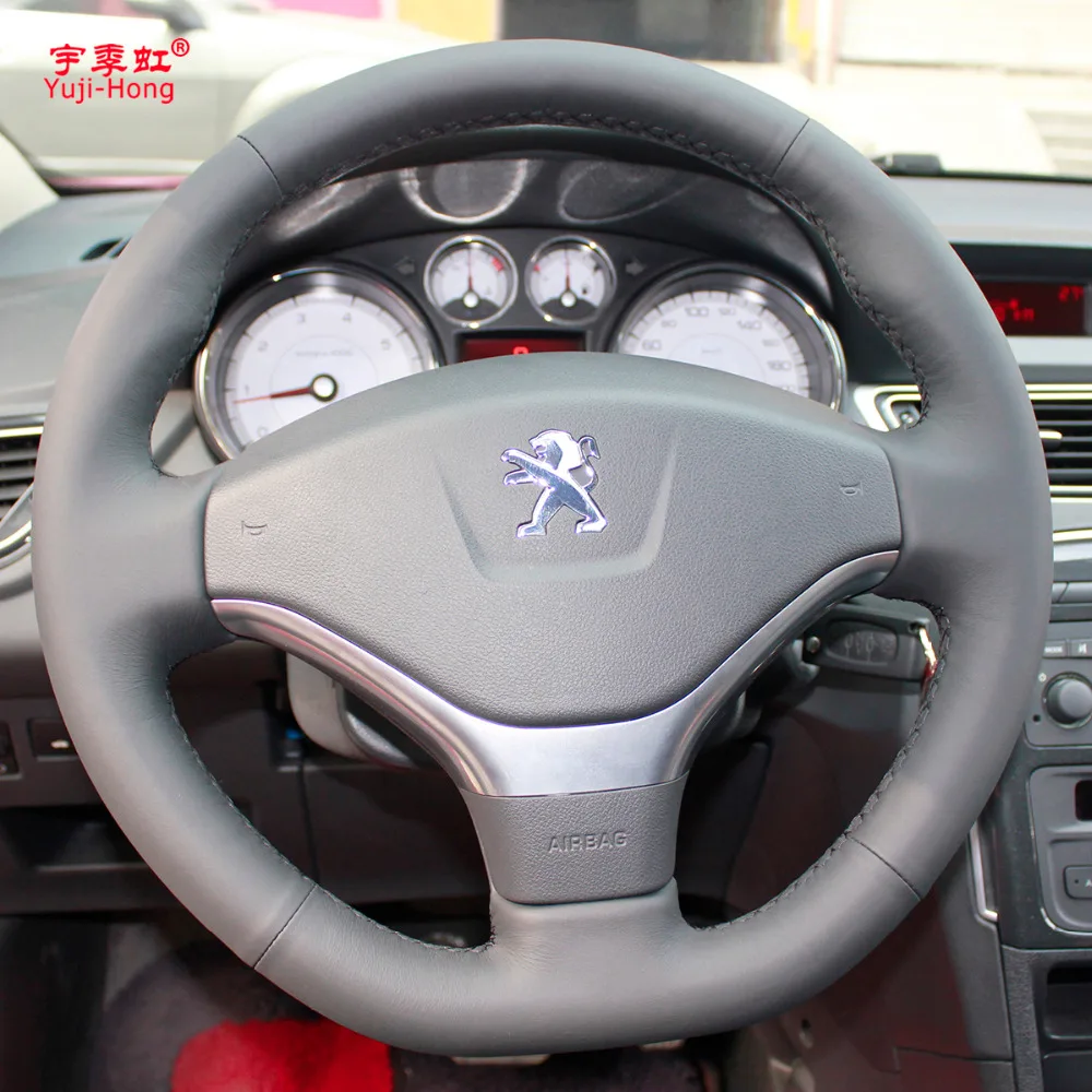 PONSNY Чехлы рулевого колеса автомобиля из искусственной кожи чехол для Peugeot 308 2011 2015