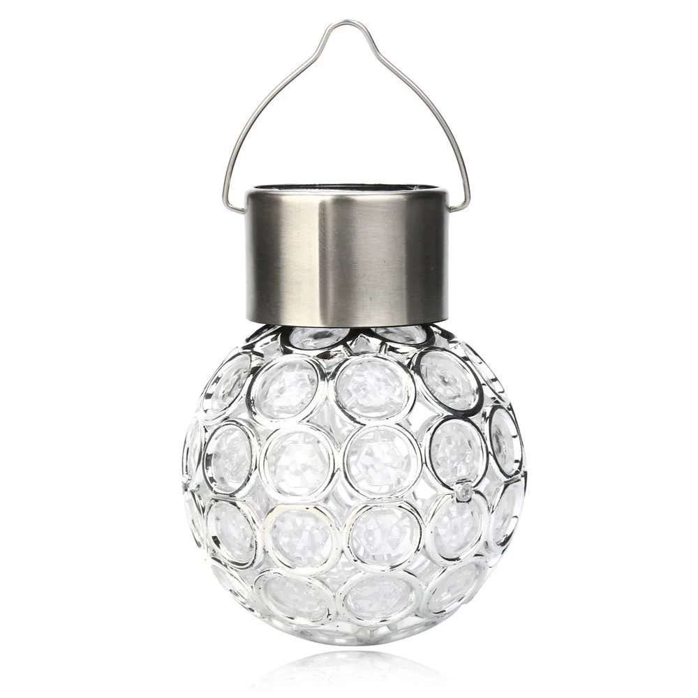

Home Garden Solar Hanging Light Waterproof Solar Rotatable Outdoor Garden Camping Hanging LED Round Ball Lights