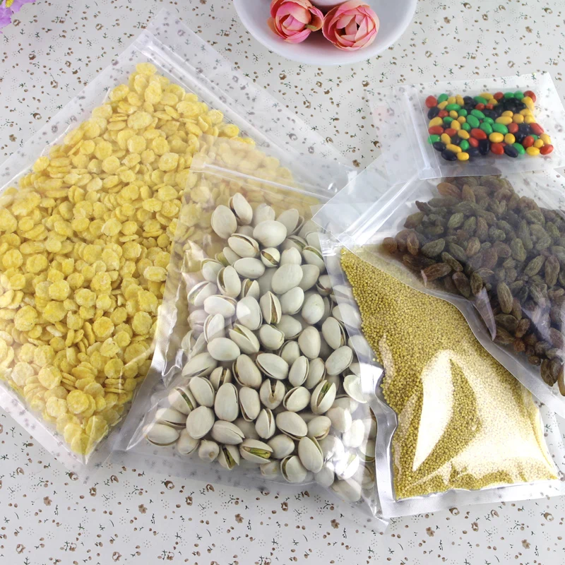 Прозрачный Ziplock Пластик сумка для хранения Еда Класс self-печать Кофе Чай spice Кухня