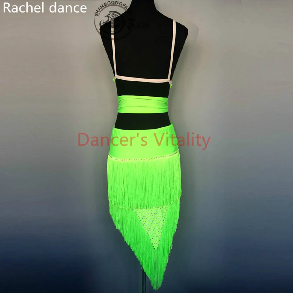 Элегантное платье для латинских танцев женщин и девочек открытая спина сальса