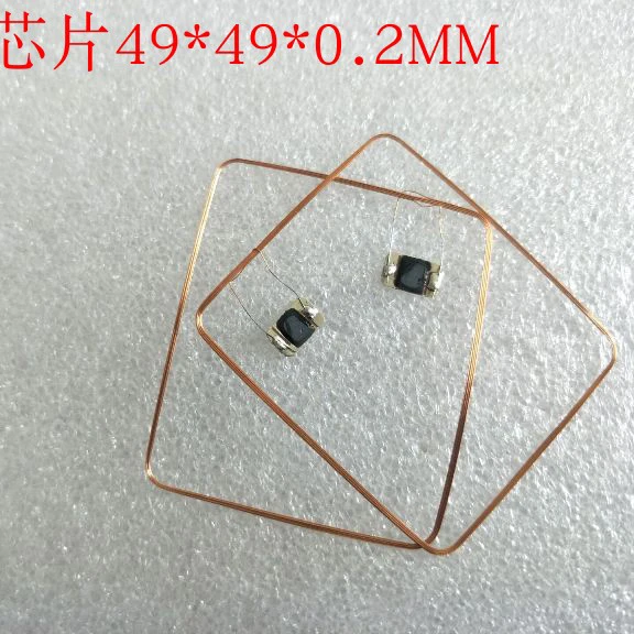 13 56 МГц HF COB и антенна IC катушка для сварки отечественного Fudan F08 чип RFID метки 49*49*0 3