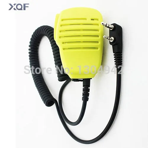 Желтый микрофон Колонка для рации BAOFENG 5ra/B/C/D/E с функцией Kenwood Walkie Talkie бесплатной