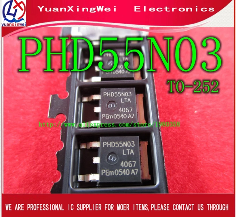 Инкапсуляция PHD55N03 10 шт. TO-252 N-канал транзистор TrenchMOS Logic | Электроника