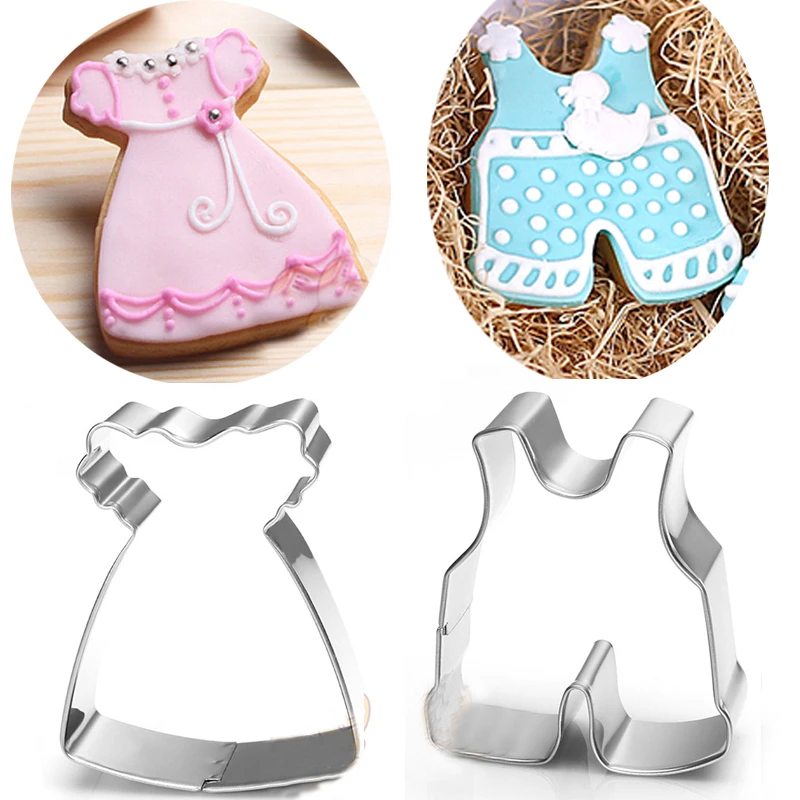 2 шт. Baby shower формочка для печенья одежда мальчика и девочки платье Вечерние patisserie