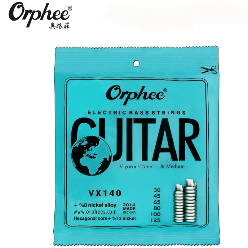 Orphee VX140 030-125 Electric Bass Strings 6 Strings bass Nickel Alloy Vigorous Tone Guitar Strings