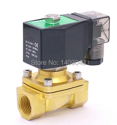 Фоторазъем типа 0 ~ 10 бар 2/2 way прямого действия NC brass PW-40/2 &quotbsp water oil air Соленоидный