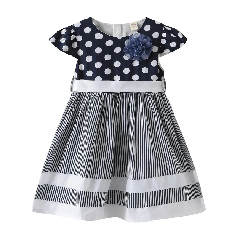 2019 new summer girls dress children's casual pattern petal sleeve dresses kids flower princess A-Line cotton | Детская одежда и
