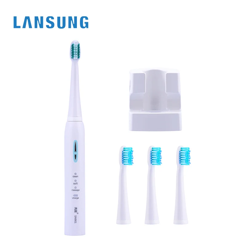 LANSUNG SN901 Электрический Зубная щётка Sonic зубная щётка IPX7 Водонепроницаемый щетина DuPont Teethbrush сенными головками, щетка с таймером для ухода за зубами для детей
