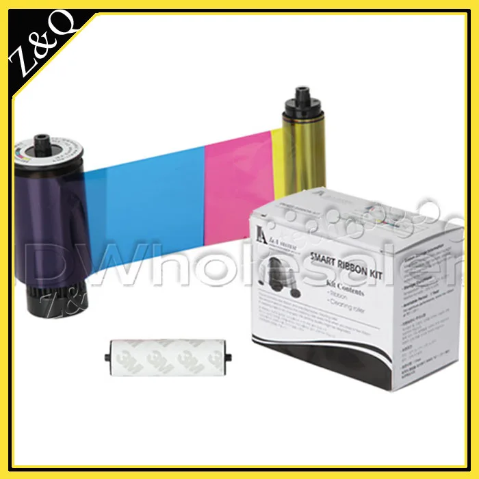IDP 650640 SIADC-P-HYMCKO Color Ribbon and Cleaning Roller Kit for use with Smart-50L printer - 350 prints |