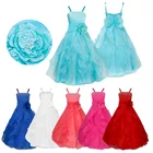 Бальное платье с цветочной вышивкой и бантом для девочек, бальное платье для выпусквечерние вечера, платье принцессы, 2021, детское платье-пачка для свадьбы, платье для девочек