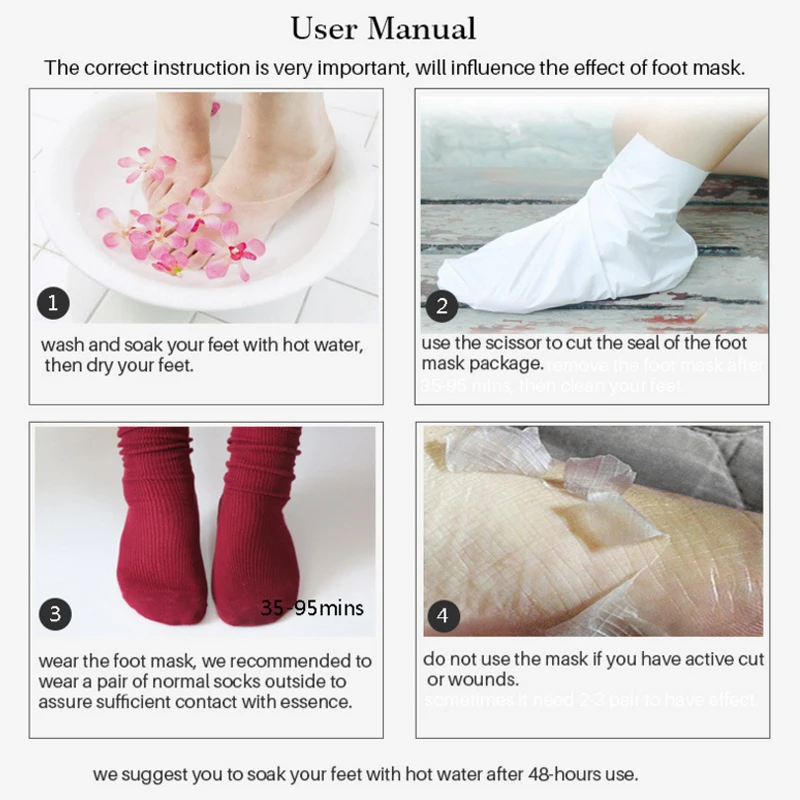 2pcs=1bag Baby Foot Peeling Renewal Exfoliating Mask For Feet Remove Dead Skin Cuticles Heel Care Pedicure Socks | Красота и здоровье