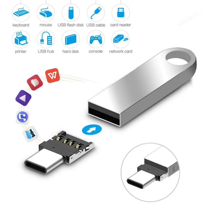 Адаптер Hiperdeal USB C A 3 0 премиум класса алюминиевый для MacBook Pro Прямая поставка 18