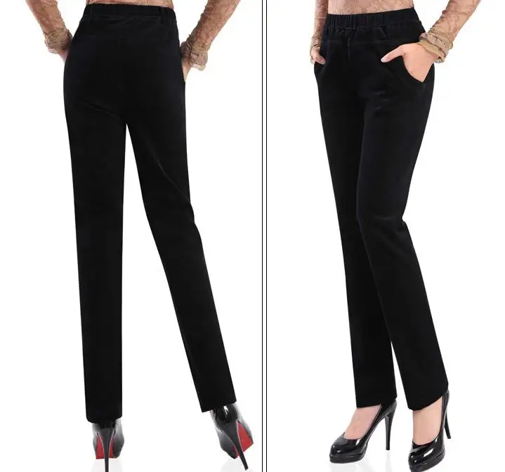 Женские вельветовые брюки с высокой талией размеры до 7xl|trousers women|high waist casual pantsvelvet