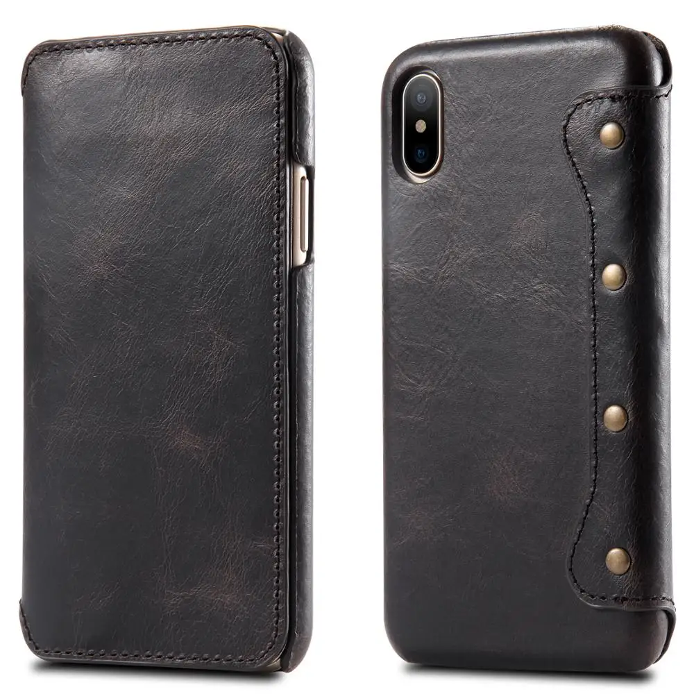 Чехол книжка из натуральной кожи для iPhone 12 mini 11 Pro Max Xs XR X|Бамперы| |