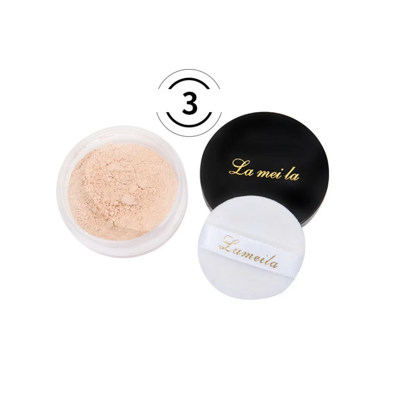 

Natural Loose Powder with Puff Concealer Light Powder Makeup Long Lasting Powder Waterproof Matte Setting Recommend
