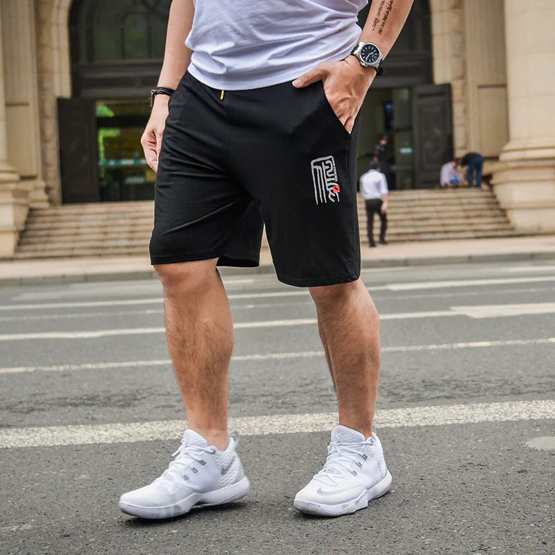 Шорты мужские прямые хлопковые до колен модные штаны с карманами в стиле хип-хоп