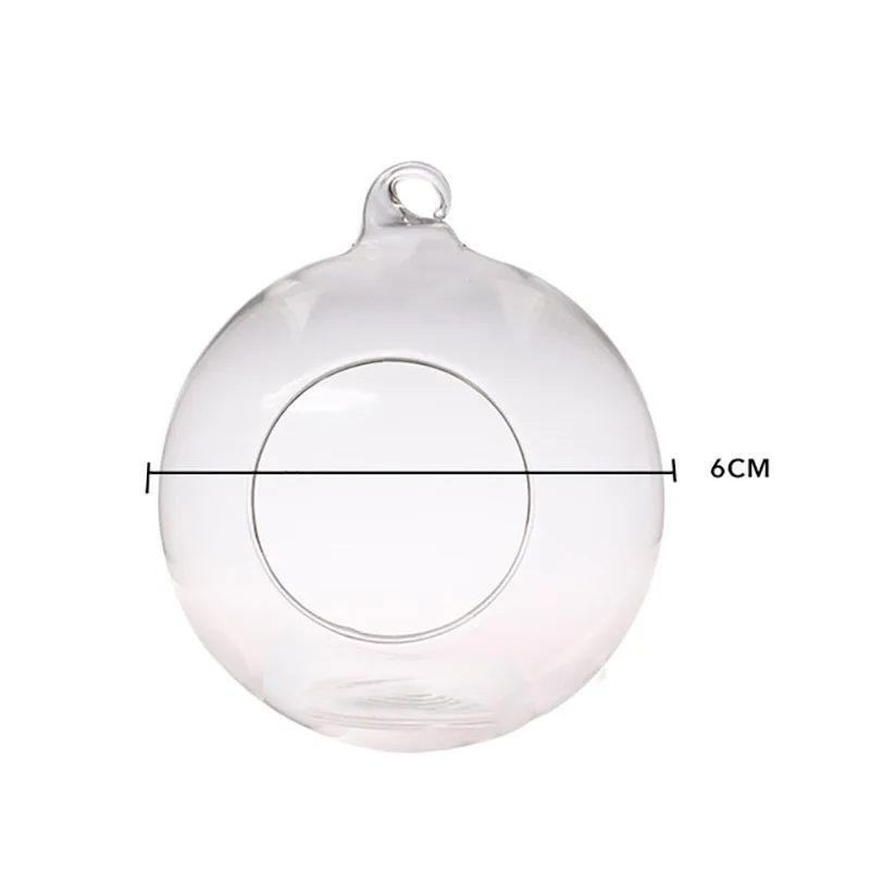 Clear Hanging Glass Candle Tea Light Holder Terrarium Air Plant Globe Ball Home Wedding Party Centerpieces Decor