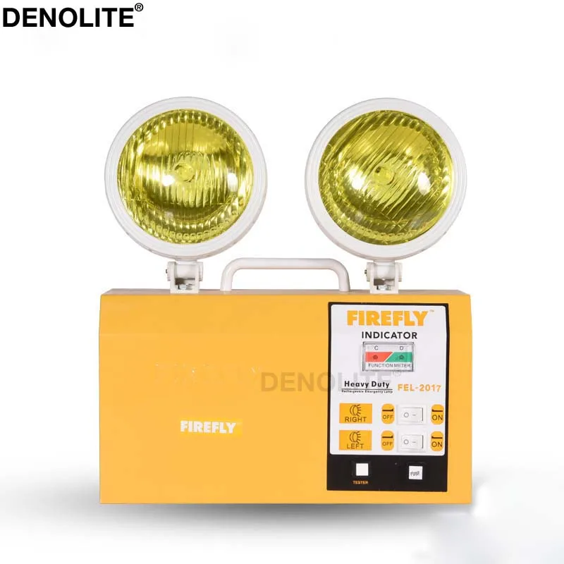 DENOLITE резервного копирования двойной головкой 2*3 Вт в случае пожара, при пожаре длительность освещения(от 90 минут 3 часа 5 часов светодиодное аварийное освещение AC110-220V 50/60Hz