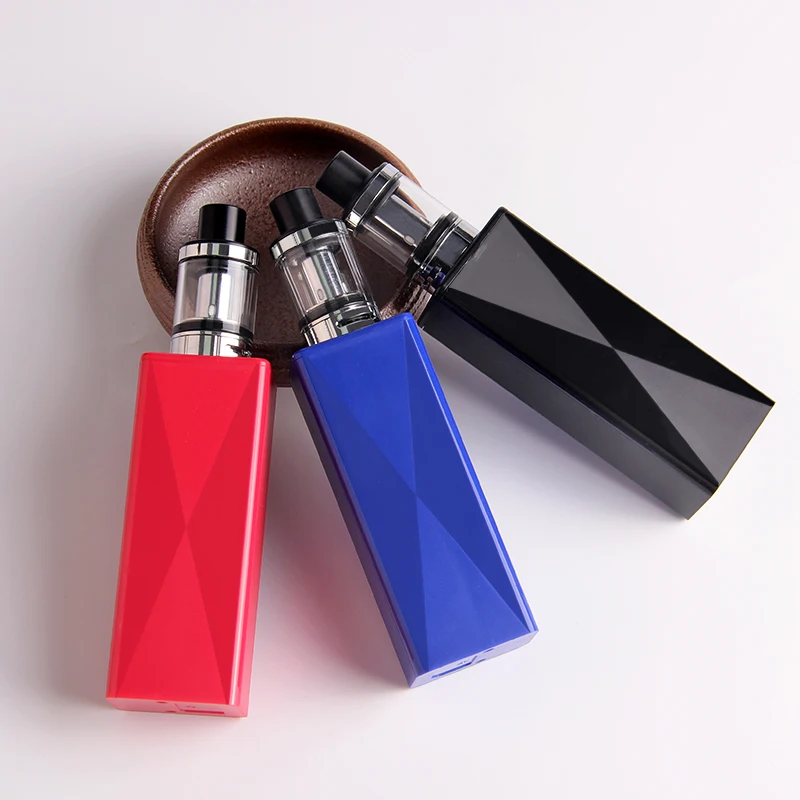 

ECT 40W cube MOD electronic cigarette Mod kit with 2.0ml Elfin atomizer Big vapor start kit top refilling e cigarette 2200MHA