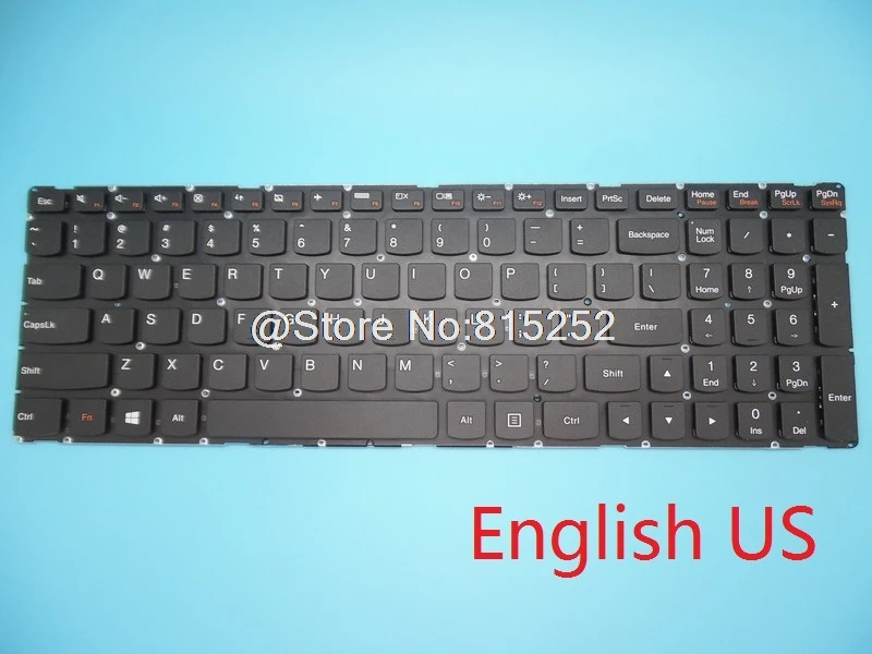 

Laptop Keyboard For Lenovo For IdeaPad 700-15 700-15ISK English US SN20K28251 LCM15H83US-6861 T6ZP1-US NO Frame Black New