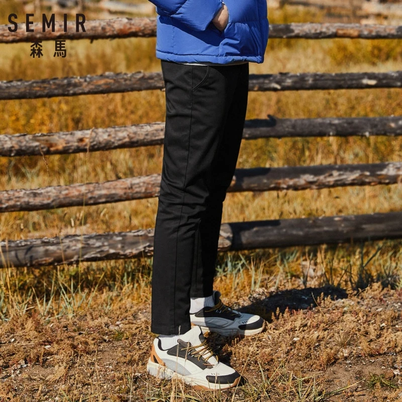 SEMIR осень-зима джинсы мужские теплые флокированные мягкие 2019 новые деятельности