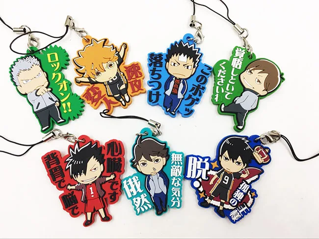 7 шт./лот кошмарным аниме брелок Oikawa Tooru Kozume Kenma Kuroo Tendo Сатори Koutarou Хината