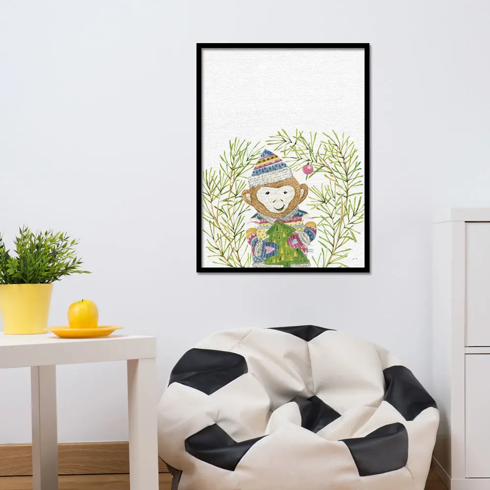 Kawaii животное декоративная роспись Искусство Настенная картина домашний декор