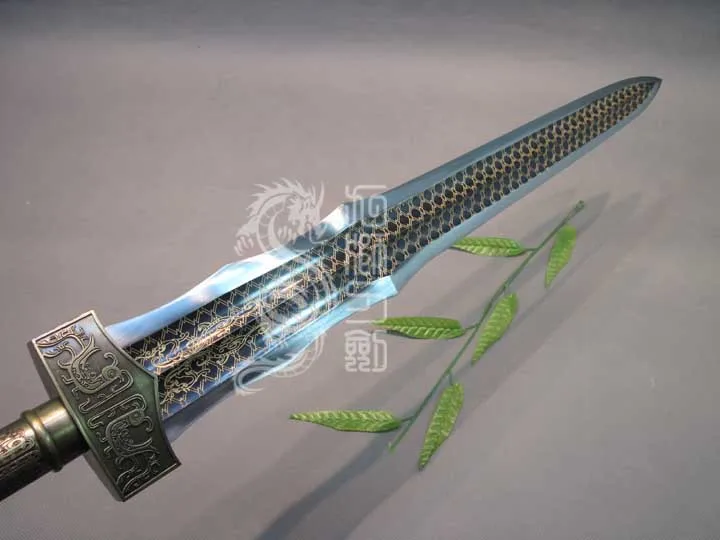 S5315 Фильм аниме HEROINE MULAN SWORD BLACK WEB NET шаблон лезвия W/ TWO FULLERS &amp WOOD SCABBARD 32 4&quot|mulan sword|black