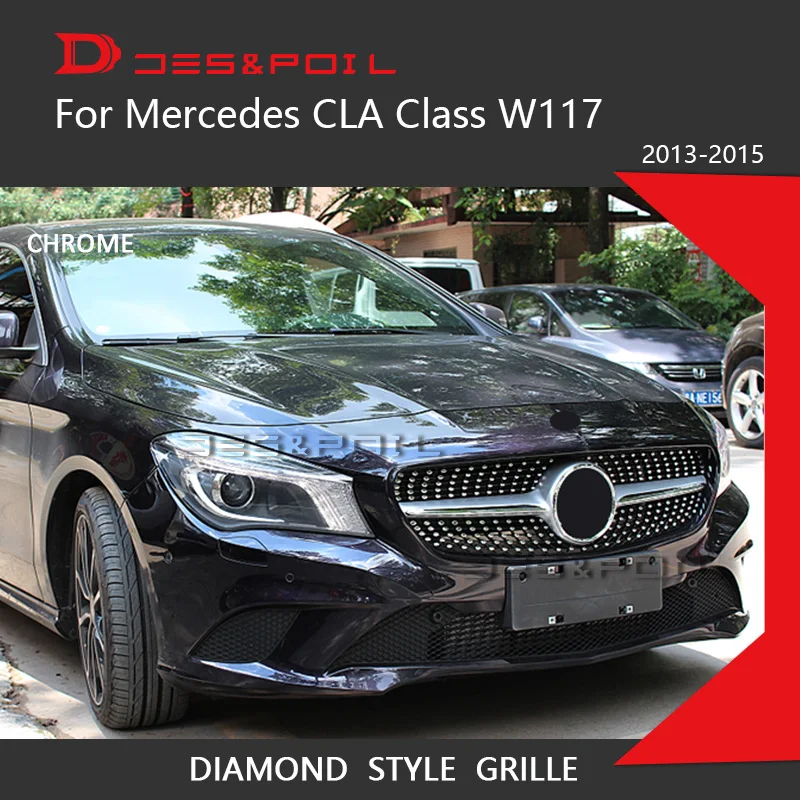 Алмазная решетка для Mercedes Benz CLA Class W117 автомобильный передний бампер гоночный