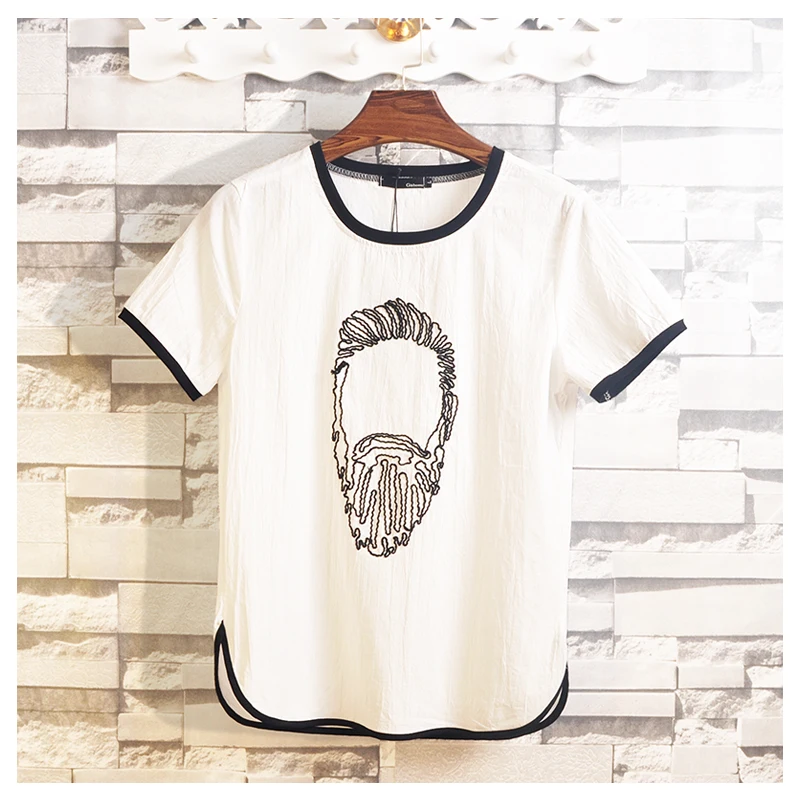 2017 новинка футболка с принтом Мужская коротким рукавом Повседневная мужская в стиле хип хоп для молодых