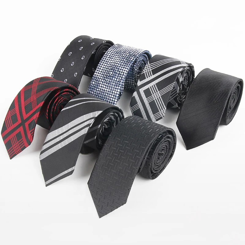 2019 New High Quality Men's Classic Formal Business Meeting Suit Wear Neck Tie 6CM Slim Striped tie for Men with Gift Box | Аксессуары