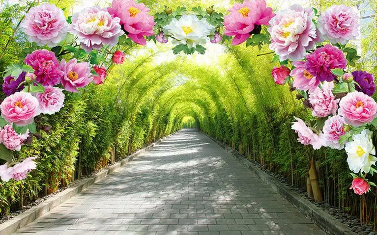 Настенные 3d обои на заказ фотообои из нетканого материала с изображением цветов