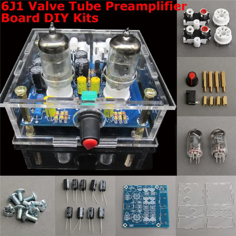 X10-D DIY наборы 6J1 клапан предусилителя ламповый предусилитель доска бас на музыкальной верности для усилителя