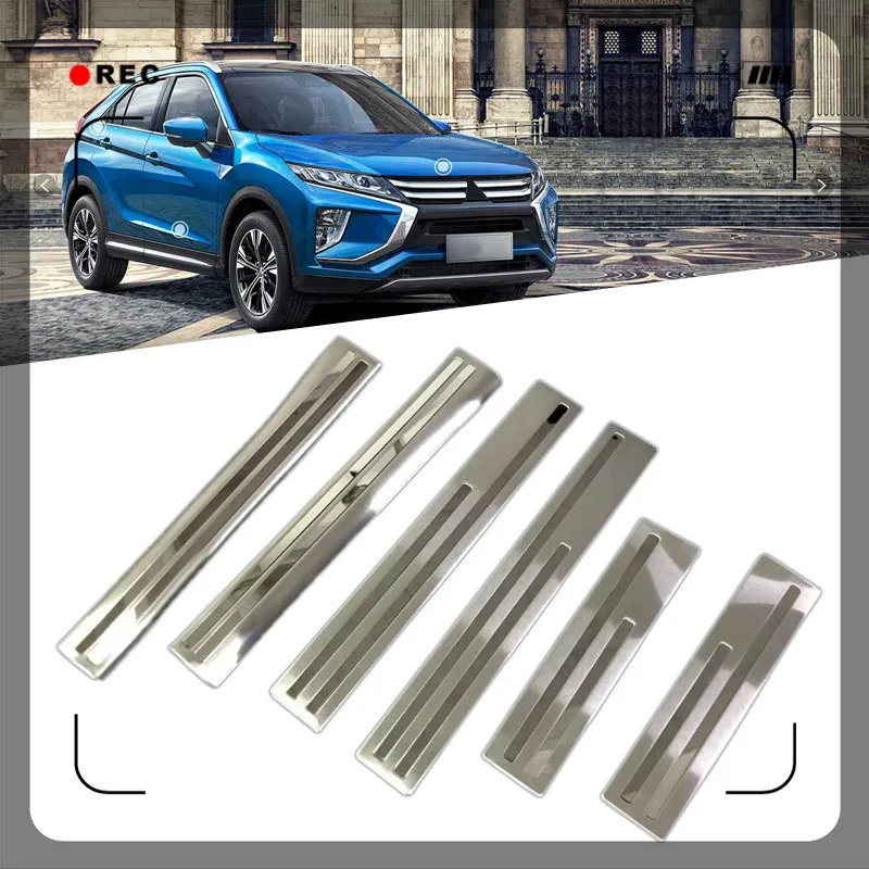 6 шт. накладки на порог двери автомобиля для Mitsubishi Eclipse Cross 2017 2018|Лепнина интерьера|