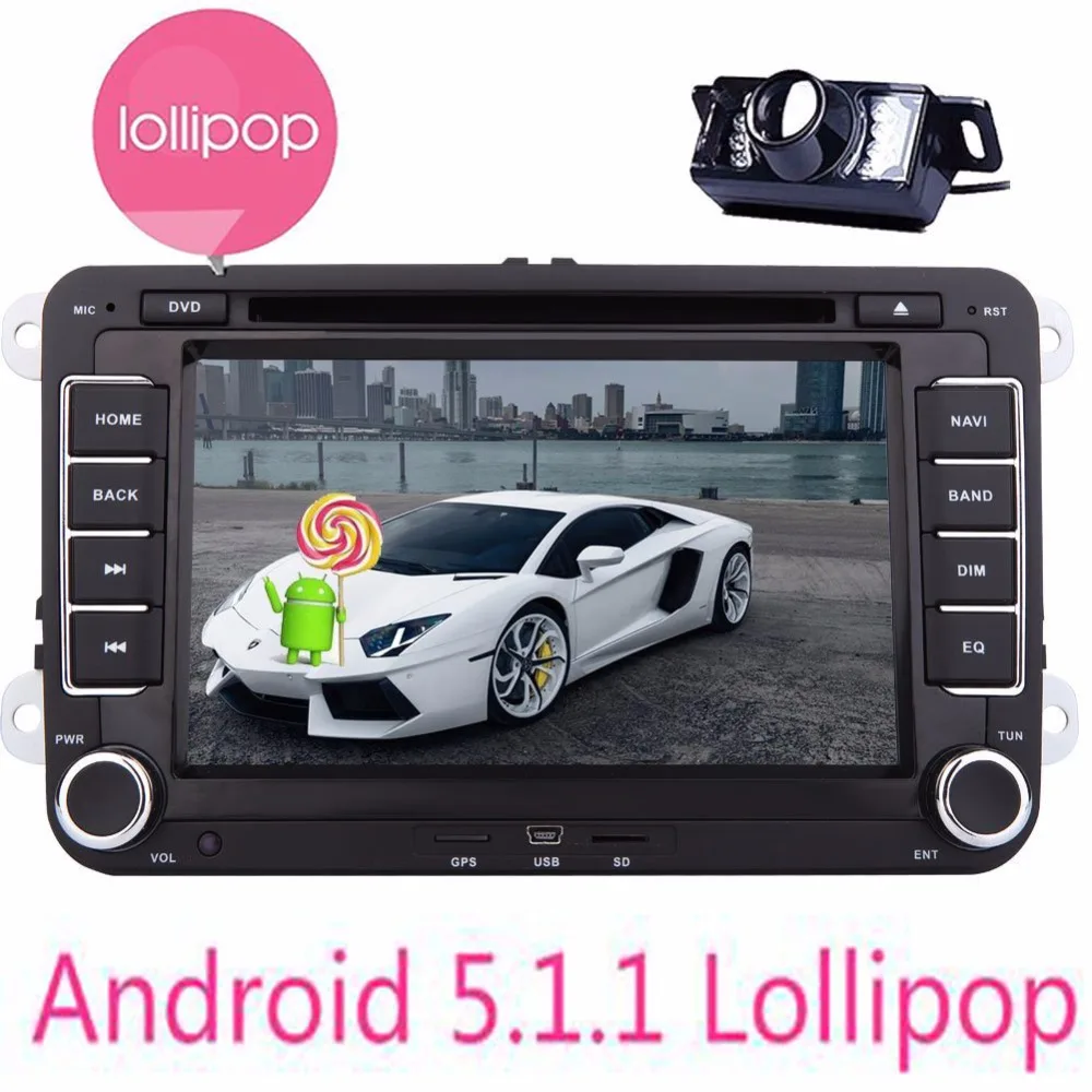 Android 5 1 четырехъядерный автомобильный стереонаушники DVD gps навигация для VW Volkswagen