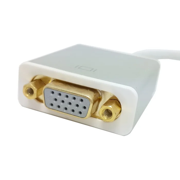 (100 шт./лот) Белый адаптер на выход HDMI VGA 20 см с разъемом Micro USB Power & Audio Video для