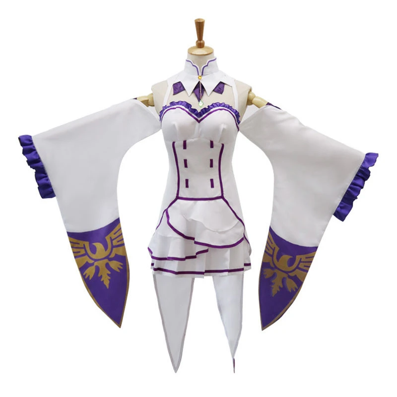 Костюм для косплея Re Zero kara Hajimeru Isekai Seikatsu Emilia Re:Life in a Different World of Zeros Dress For Woman Anime|cosplay