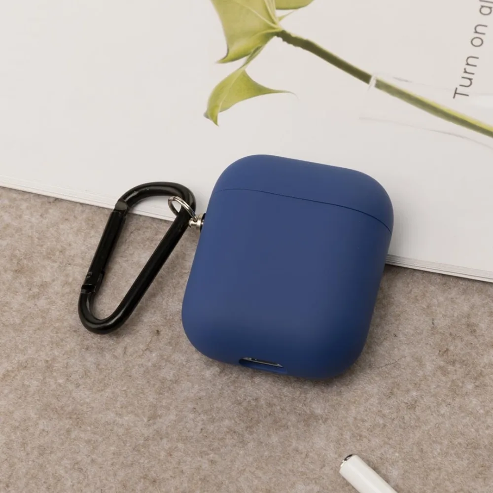 Оригинальный чехол для наушников xiaomi mijia Apple AirPods простой в зарядке силиконовый