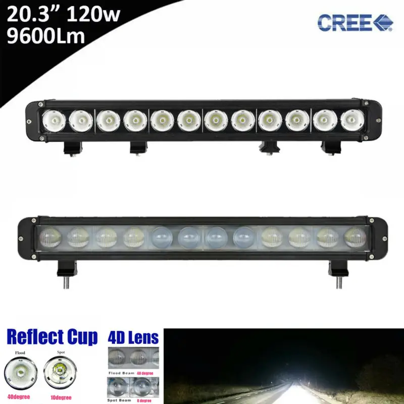 1 шт 120W 9600Lm супер яркий 20 дюймов Однорядный прямой светодиодный светильник бар