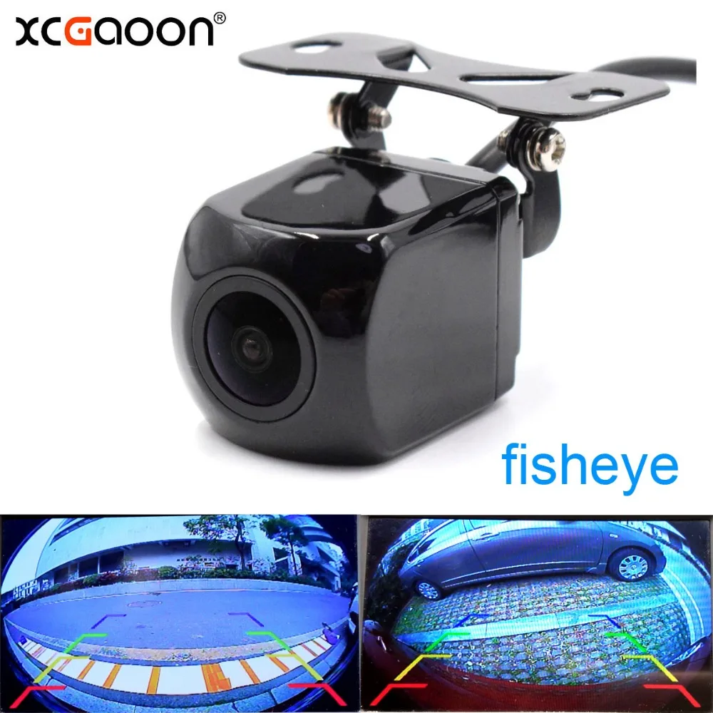 XCGaoon CCD 180 градусов Рыбий глаз объектив Автомобильная камера заднего вида широкий угол заднего вида резервная камера ночного видения помощь при парковке