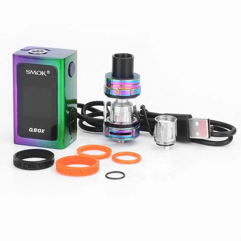 Оригинальный 50 Вт SMOK QBOX TC комплект с 3 мл Smok TFV8 маленьких зверь бак и поле MOD