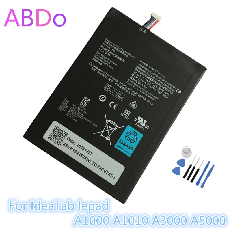 L12T1P33 планшетный Аккумулятор для Lenovo IdeaTab lepad A1000 A1010 A3000 A5000 3650 мАч сменные батареи