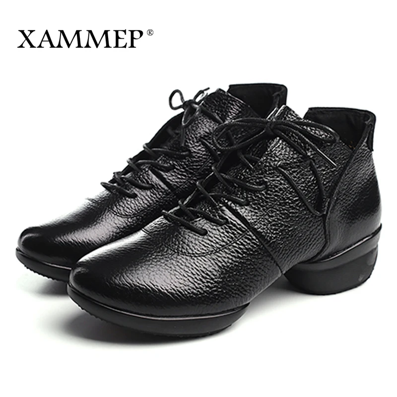 Женские танцевальные туфли Xammep натуральная кожа Современные этнические